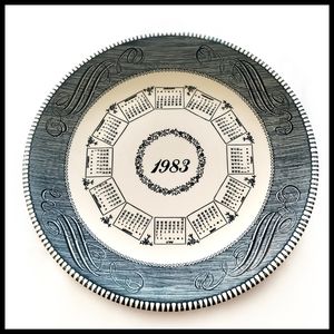 1983 calendar decorative plate